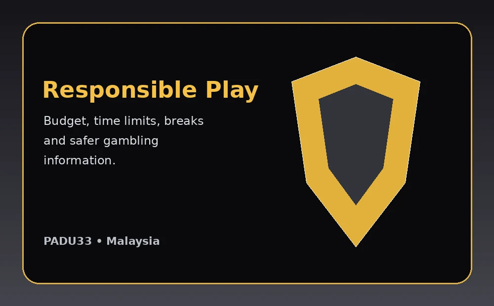 PADU33 responsible gaming Malaysia